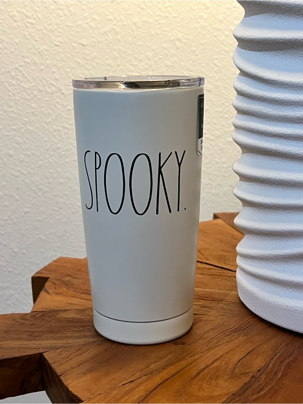 Rae Dunn White "SPOOKY." Insulated Tumbler